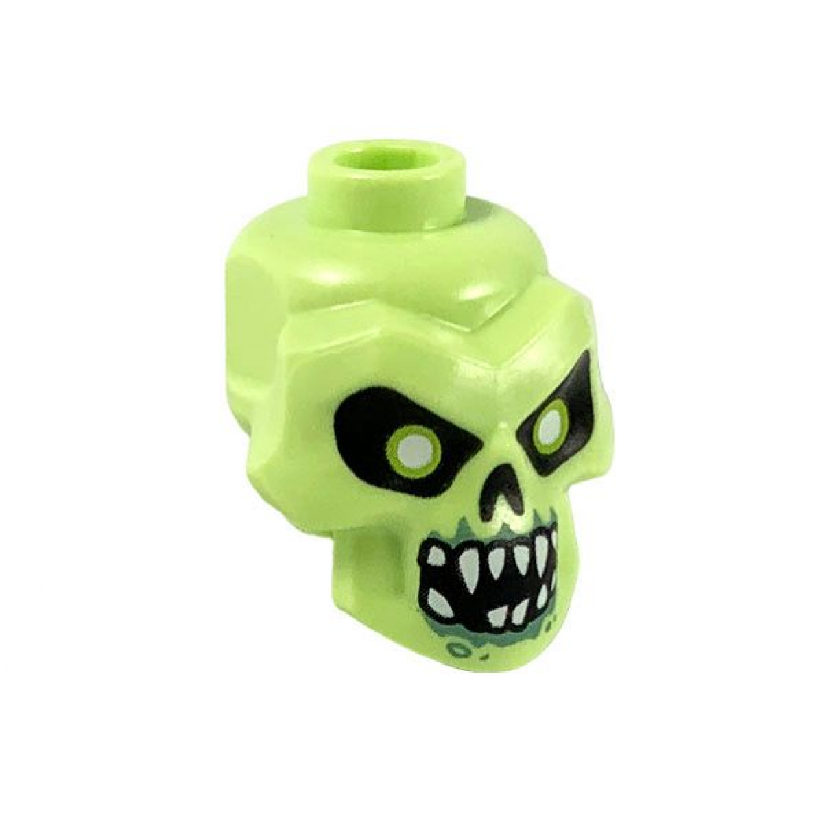 Minecraft Head LEGO Minifigure Head Modified Skull with Black