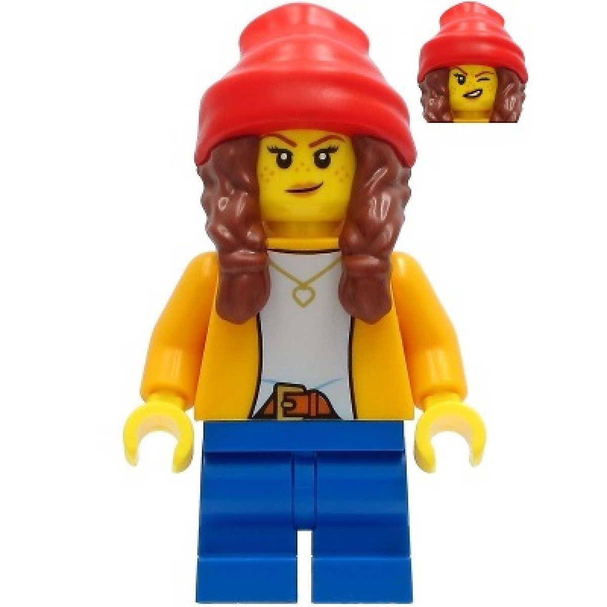 LEGO® Mini-Figurines City - LEGO® Mini-Figurine Fille Bonnet et Cheveux  Long - La boutique Briques Passion