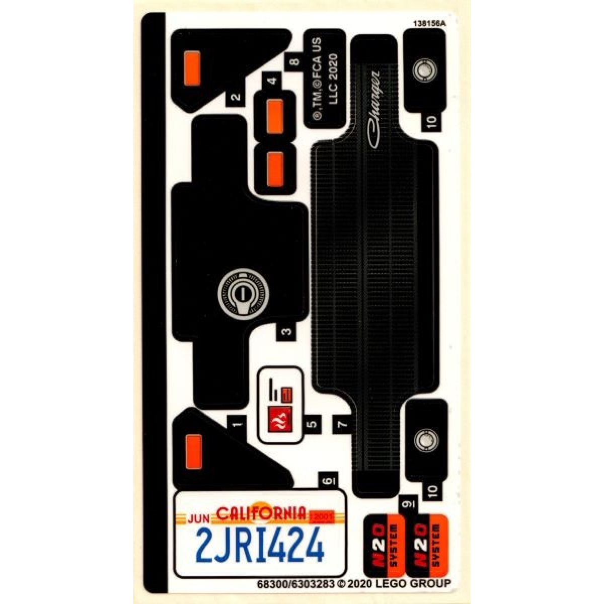 LEGO Stickers Technic LEGO Stickers 42111 The shop Briques Passion