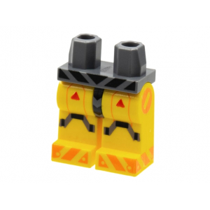 LEGO® Minifigure - Hips and Yellow Legs with Black Diagonal