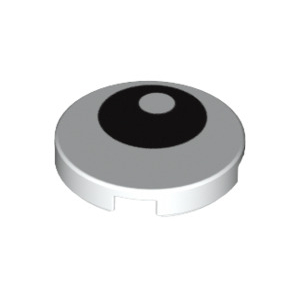 LEGO® Tile Round 2x2 with Bottom Stud Holder with Black Eye