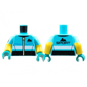 LEGO® Mini-Figurine - Torso Jacket Black Sport Mountains
