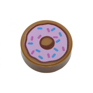 LEGO® Plate Lisse Ronde 1x1 Imprimée Donut - Beignet