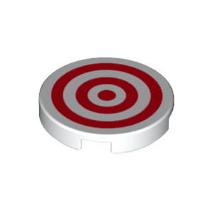 LEGO® Tile Round 2x2 with Bottom Stud Holder wih Red Circles