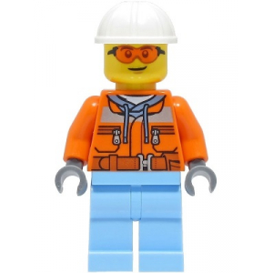 LEGO® Mini-Figurine Travaux - Homme avec Casque de Chantier