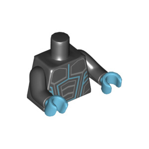 LEGO® Mini-Figurine - Torse Avec Rayures Bleu et Argent (1B)