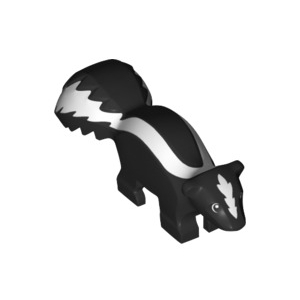 LEGO® Animal - Skunk with White Markings Pattern