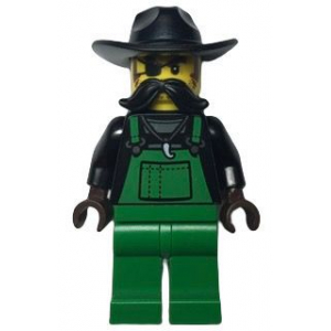 LEGO® Minifigure Police Crook Snake Rattler Green Overalls