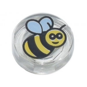 LEGO® Plate Lisse Ronde 1x1 Imprimée d'Une Abeille