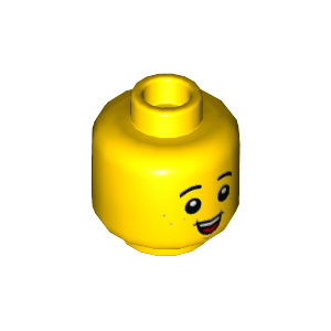 LEGO® Mini-Figurine Tête Sourire - Tâche de Rousseurs (3K)