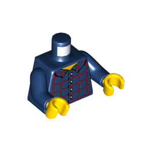 LEGO® Torso Plaid Button Shirt Front and Back Pattern