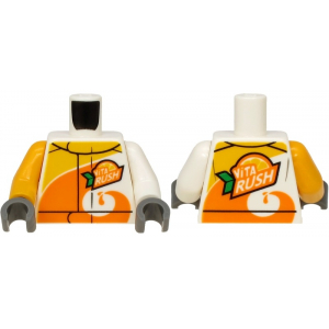 LEGO® Torso Jacket with Orange Spiral Vita Rush Logo Pattern