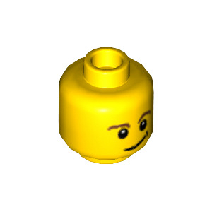 LEGO® Minifigure Head Reddish Brown Eyebrows