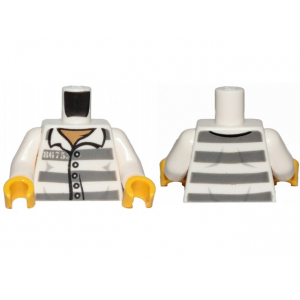 LEGO® Mini-Figurine Torse Tenue de Prisonnier N°86753 (2C)