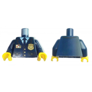 LEGO® Mini-Figurine Torse Police Insigne Dorée (6K)