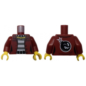 LEGO® Mini-Figurine Torse Gilet Ouvert Bombe (5W)