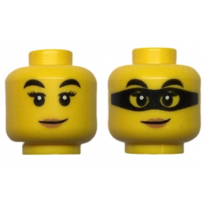 LEGO® Mini-Figurine - Tête Femme Avec 2 Expressions (3Q)