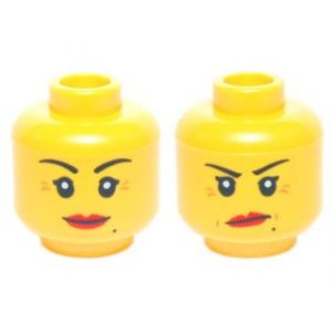LEGO® Mini-Figurine - Tête Femme Avec 2 Expressions (3S)
