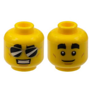 LEGO® Mini-Figurine Tête Homme avec 2 Expressions (3T)