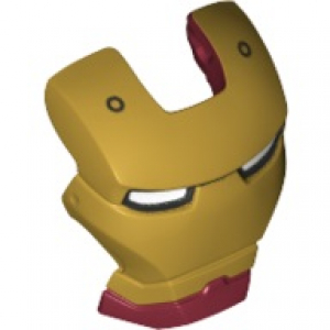 LEGO® Minifigure Visor Top Hinge with Gold Face Shield