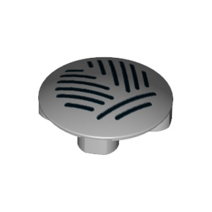 LEGO® Plate Round 2x2 with Rounded Bottom and Black Grille