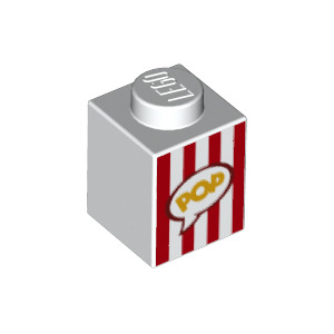 LEGO® Brique 1x1 Imprimée Popcorn Box
