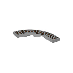 LEGO® Plate Lisse Angle Ronde 4x4 Imprimée Rail Train