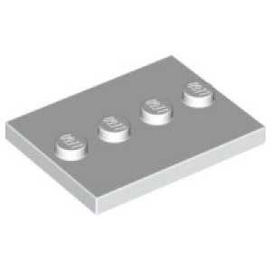 LEGO® Plate Lisse 3x4 Avec 4 Tenons au Centre