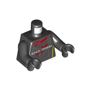 LEGO® Mini-Figurine Torse Imprimé Dodge Dragster (1I)