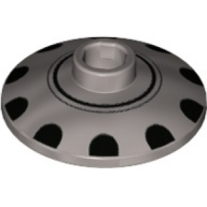 LEGO® Dish 2x2 Inverted Radar with Black Circles and Dots Hu