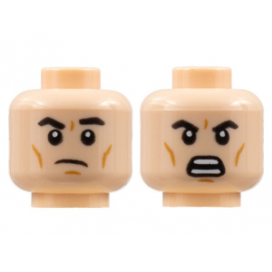 LEGO® Mini-Figurine Tête Homme 2 Expressions (5N)