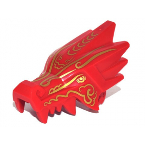 LEGO® Dragon Head Ninjago Jaw Upper with Gold Eyes Scales