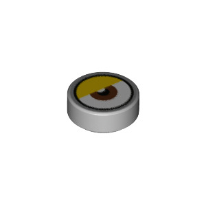 LEGO® Plate Lisse Ronde 1x1 Imprimée Oeil - Yeux Jaune