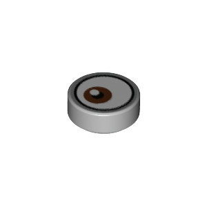 LEGO® Plate Lisse Ronde 1x1 Imprimée Oeil - Yeux