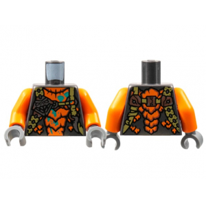 LEGO® Torso Orange Breastplate Olive Green Straps