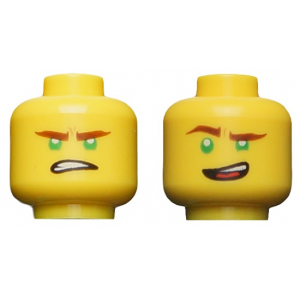 LEGO® Mini-Figurine Tête 2 Expressions Différentes (2S)