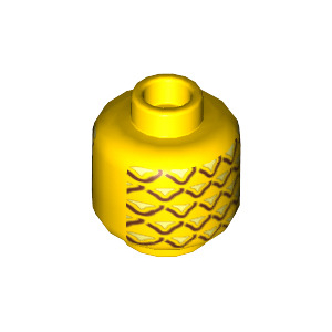 LEGO® Brique Ronde 1x1 Imprimée Ananas