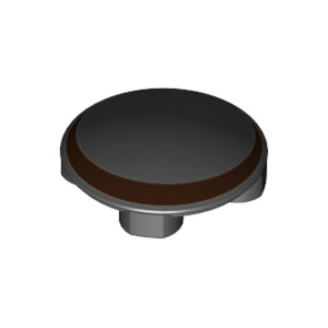 LEGO® Plate Round 2x2 with Rounded Bottom with Dark Tan Cres