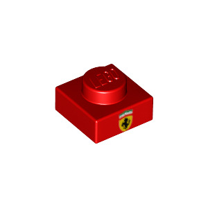 LEGO® Plate 1x1 with Ferrari Emblem Pattern