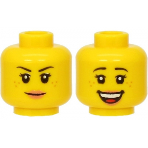 LEGO® Mini-Figurine Tête Femme 2 Expressions (4R)