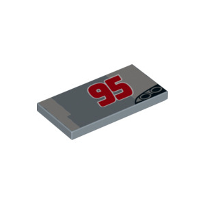 LEGO® Tile 2x4 with Red 95 Exhaust Pipes