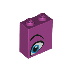 LEGO® Brique 1x2x2 Imprimée Oeil Bleu