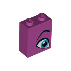 LEGO® Brique 1x2x2 Imprimée Oeil Bleu