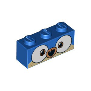 LEGO® Brique 1x3 Imprimée Tête de Chien