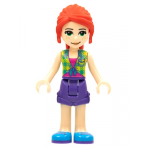 LEGO® Friends Mia Lime Plaid Shirt Dark Purple Shorts