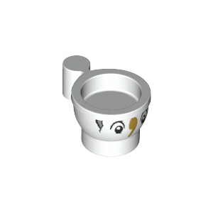 LEGO® Tasse 1x1 Imprimée Visage (La Belle et la Bête)