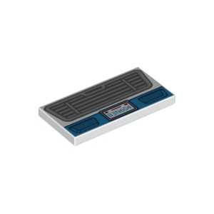 LEGO® Tile 2x4 with Vehicle Dark Bluish Gray Grille