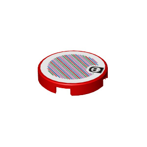 LEGO® Plate Lisse Ronde 2x2 Imprimée Code Barre