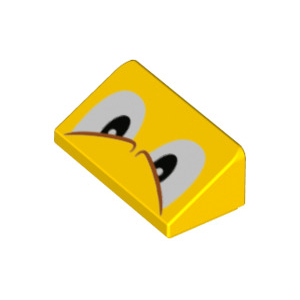 LEGO® Slope 1x2x2/3 with Eyes Black Eyebrows and Angry Patte