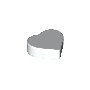 LEGO® Plate Lisse 1x1 Coeur - Saint Valentin